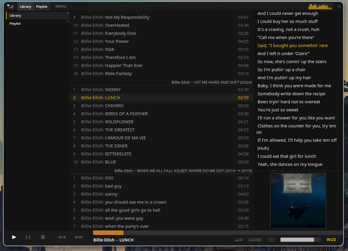screenshot of Tauon